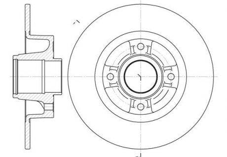 Тормозной диск (задний) CLIO /MEGANE/MODUS / GRAND MODUS /TWINGO 1.2-2.0 02- Woking D6750.00