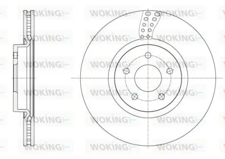 Тормозной диск Focus/Grand Tourneo Connect/Kuga/Tourneo/Transit/V40 (05-22) Woking D61561.10
