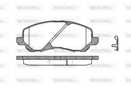 Тормозные колодки перед. Lancer VIII/GRANDIS/Peugeot 4008 1.5-2.4 06- Woking P9043.02