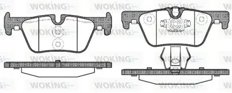 Тормозные колодки задние. F36/F23/F34/F22/F33/F32/F21/F31/F20/F30 11- Woking P15763.00