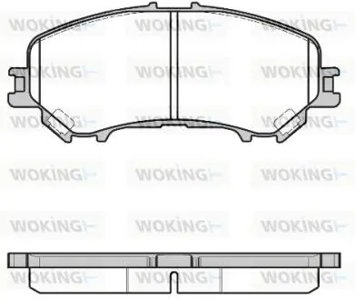 Гальмівні колодки передні NISSAN QASHQA/RENAULT KADJAR 1.2-2.0 15- Woking P12183.22