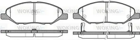 Тормозные колодки перед. Nissan Micra 03-10/Note 06-12 (sumitomo) Woking P13933.02