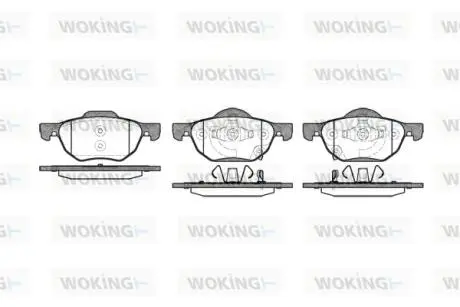 Гальмівні колодки перед. Honda Accord 03-08/CR-V 01-06 (akebono) Woking P11683.02