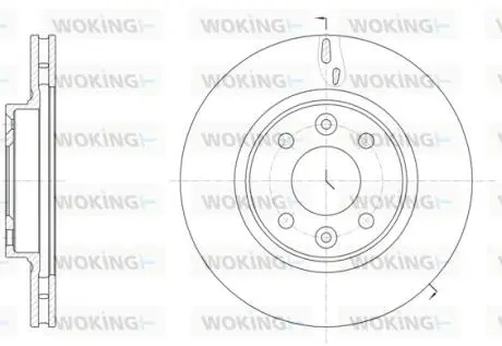 Тормозной диск перед. Clio/Fortwo/Logan/Sandero/Symbol (12-21) Woking D61535.10