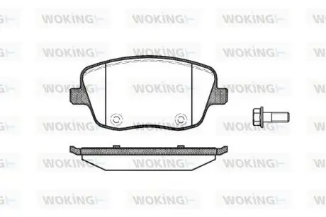 Гальмівні колодки перед. VW Polo 02-/Skoda Fabia 99-14 (TRW) Woking P6753.00