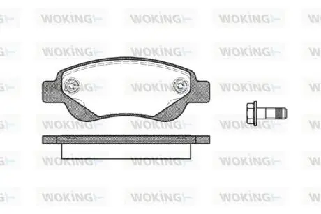 Гальмівні колодки перед. Peugeot 107/Citroen C1 05- (Bosch) Woking P10773.00