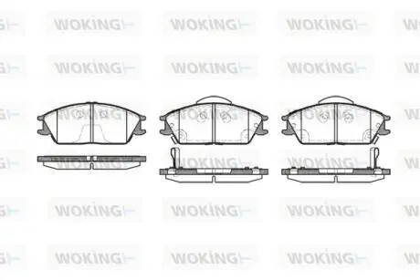 Тормозные колодки зад. SONATA/ACCORD/ACCENT/GETZ (AKEBONO) Woking P3243.22
