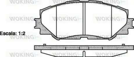Тормозные колодки перед. Toyota RAV4 06- (139,1x56x17,5) Woking P13323.00