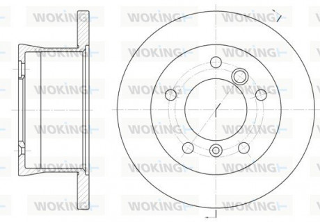 Тормозной диск задний. G Series/W461/W463/LT/W901 (89-21) Woking D6566.00