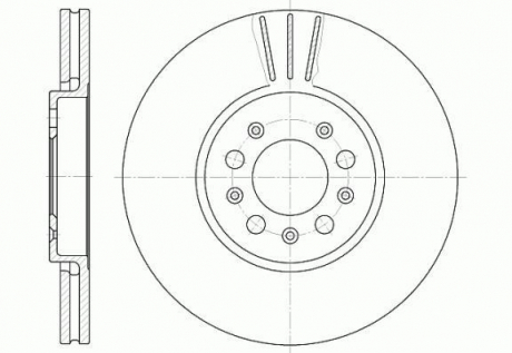 Тормозной диск перед. A1/A3/Bora/Cordoba/Fabia (96-21) Woking D6544.10 (фото 1)