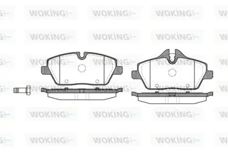 Тормозные колодки перед. BMW 1(E81/E87)/MINI 06- (TRW) Woking P10313.00
