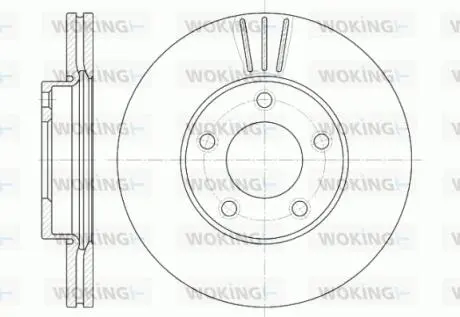 Гальмівний диск перед. Mazda 5/3/Axela/Premacy (05-21) Woking D6671.10