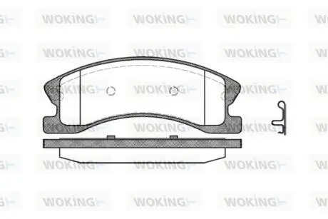 Тормозные колодки перед. Grand Cherokee 99-05 2.7-4.7 Woking P8733.02