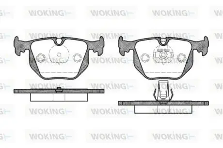 Тормозные колодки задние. E46/E34/E39/E38/E31 (90-12) Woking P2813.20