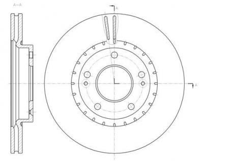 Тормозной диск перед. Ceed/Elantra/Proceed (11-21) Woking D61434.10 (фото 1)