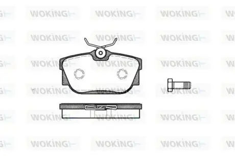 Тормозные колодки зад. T4 >98 (51,5x94,9) (Lucas) Woking P6673.00