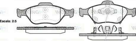 Гальмівні колодки перед. Toyota Yaris 05- (ATE) Woking P6663.12