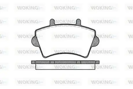 Тормозные колодки перед Master/Movano 00- (R16) Woking P9193.00