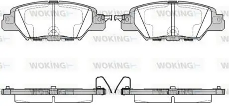 Тормозные колодки задние Mazda CX5 2.0-2.5 15- Woking P17773.00