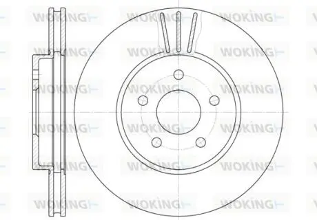 Гальмівний диск перед. Mondeo/XType (00-11) Woking D6607.10