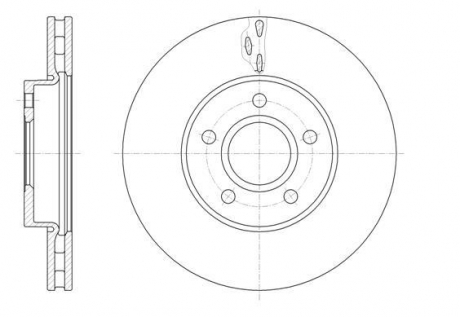 Тормозной диск перед. C-Max/Focus (14-21) Woking D61560.10 (фото 1)