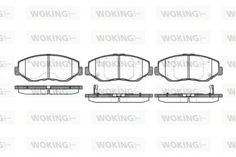 Тормозные колодки пер. Civic/CR-V 05- Woking P9993.00