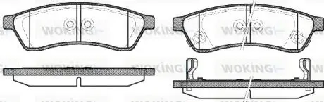 Тормозные колодки задние. Epica (06-11) Woking P12493.02