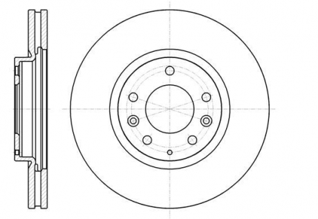 Тормозной диск пер. CX7/8/CX7 06- Woking D61236.10