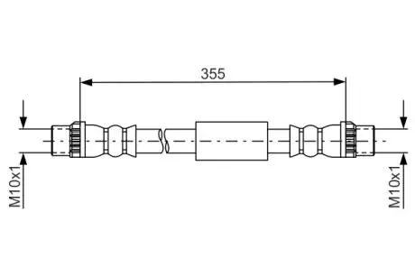 PEUGEOT Тормозной шланг задн. EXPERT 07- BOSCH 1987481665