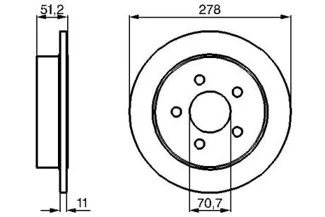 OPEL Диск тормозной задний Sintra 96-99 BOSCH 0986478487