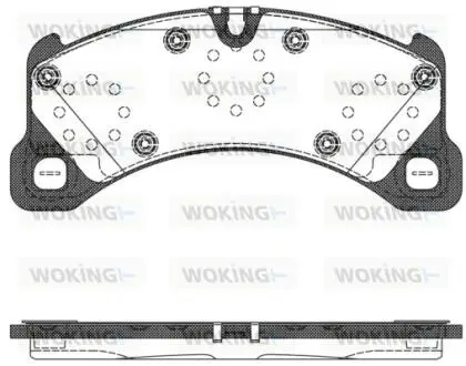 Колодки тормозные дисковые передние Porsche Cayenne 3.0 10-,Porsche Cayenne 3.6 10- Woking P12453.50