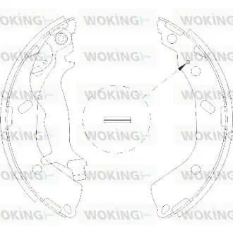 Колодки тормозные барабанные задние Hyundai Getz 1.1 02-10,Hyundai Getz 1.3 02-10 Woking Z4193.00
