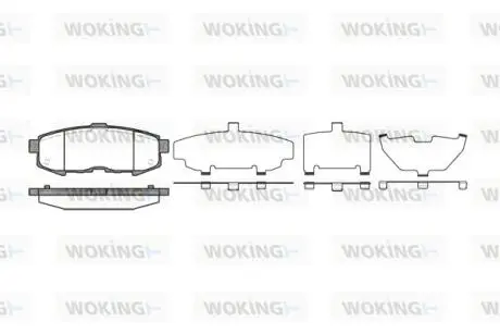 Колодки тормозные дисковые задние MAZDA MPV II (LW) 2.0 DI (02-06) Woking P10603.00