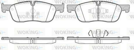 Колодки тормозные дисковые передние Woking P17333.00 (фото 1)