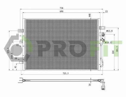 Конденсер кондиционера PROFIT 1770-6001
