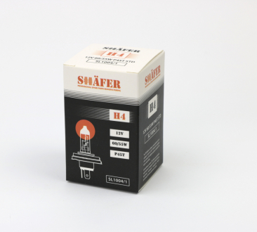 Лампа галогенова H4 12V 60/55W P45T  (картонна упаковка 1шт) SHAFER SL1004/1