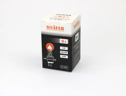 Лампа галогенова H4 12V 60/55W P43T  (картонна упаковка 1шт) SHAFER SL1004