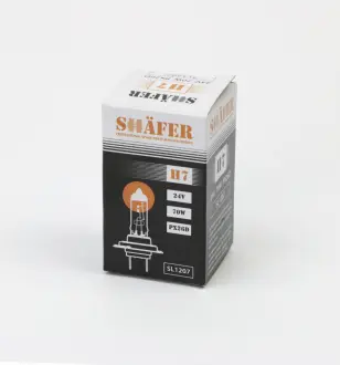 Лампа галогенова H7 24V 70W PX26D  (картонна упаковка 1шт) SHAFER SL1207