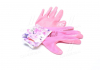 Перчатки розовый трикотаж, полиэстер, вязаный манжет, гладкий, розовый размер 7 DOLONI 4591 (фото 2)