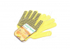 Перчатки "Будивельник" с ПВХ рисунком желтый/черный40/60 7 класс размер 10 DOLONI 4078 (фото 2)