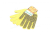 Перчатки "Будивельник" с ПВХ рисунком желтый/черный40/60 7 класс размер 10 DOLONI 4078 (фото 4)