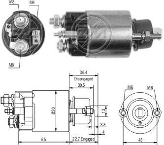 Реле втягивающего стартера Aftermarket ZM701