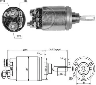 Реле втягивающего стартера Aftermarket ZM541