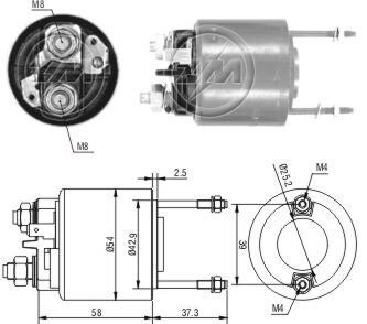 Реле втягивающего стартера Aftermarket ZM592