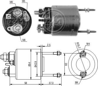 Реле втягивающего стартера Aftermarket ZM596