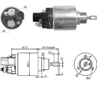 Реле втягивающего стартера Aftermarket ZM3978