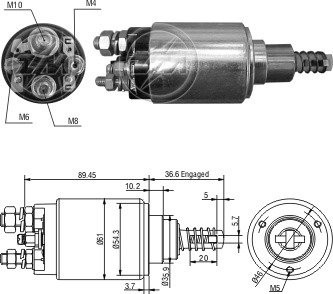 Реле втягивающего стартера Aftermarket ZM3640