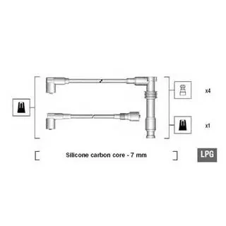 Комплект высоковольтных проводов OPEL CALIBRA/KADETT/VECTRA 2,0 88- [941125290681] MAGNETI MARELLI MSK681