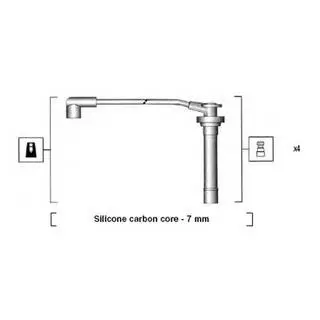 Комплект высоковольтных проводов NISSAN PRIMERA 1,6 16V -96 [941295120858] MAGNETI MARELLI MSK858