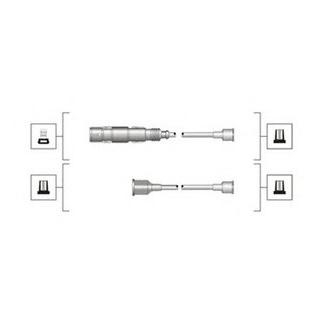 VW К-кт проводов зажигания POLO, GOLF III 1.6 92- MAGNETI MARELLI MSQ0036